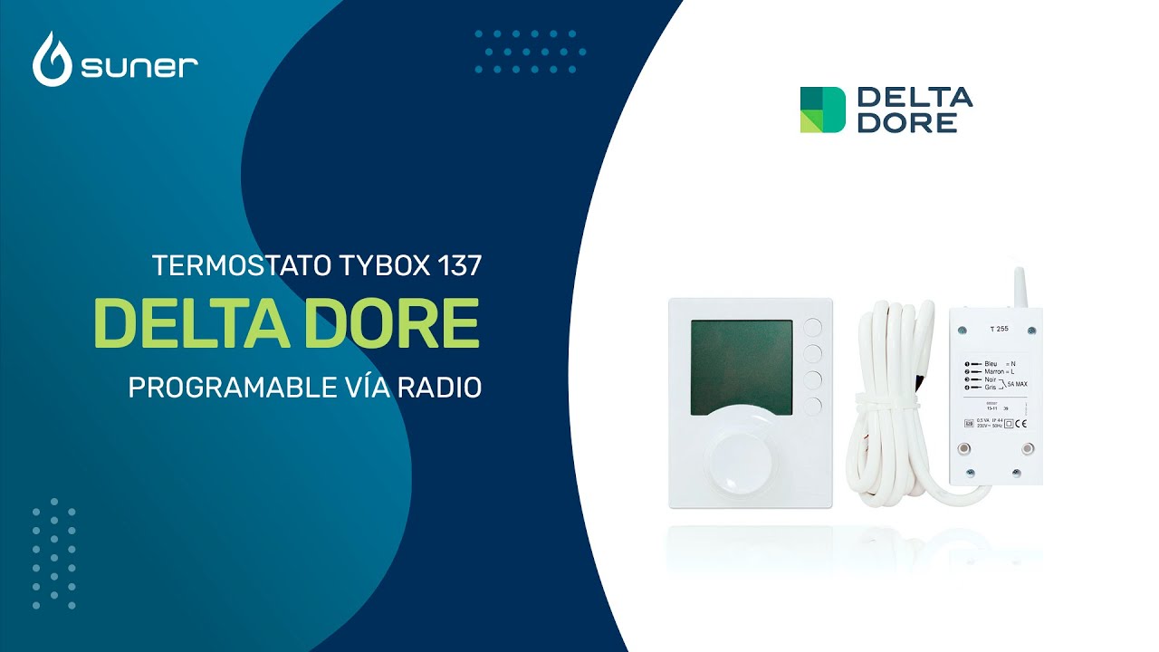 TERMOSTATO DELTA DORE CALEFACCION PROGRAMABLE INALAMBRICO TYBOX