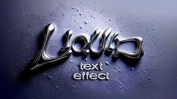 Liquid Metal Text Effect in Adobe Photoshop and Adobe Firefly Tutorial