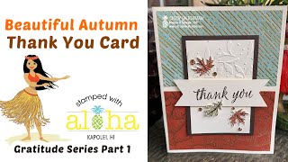 Beautiful Autumn Thank You Card