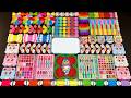 MIXING SLIME WITH CLAY VS MAKEUP VS GLITTER ! Mixing Random Things Into GLOSSY Slime #7310