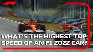 What top speeds will F1 2022 cars be able to reach?