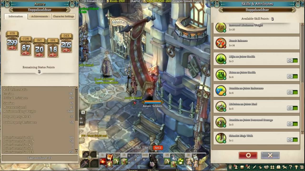 Tree of savior | Shinobi New Passive - Ninja Walk (iToS 11/10/2016)