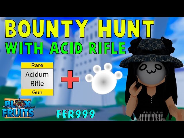 Best Dark + Acid Rifle Combo』Bounty Hunt l Roblox, Blox fruits update 15