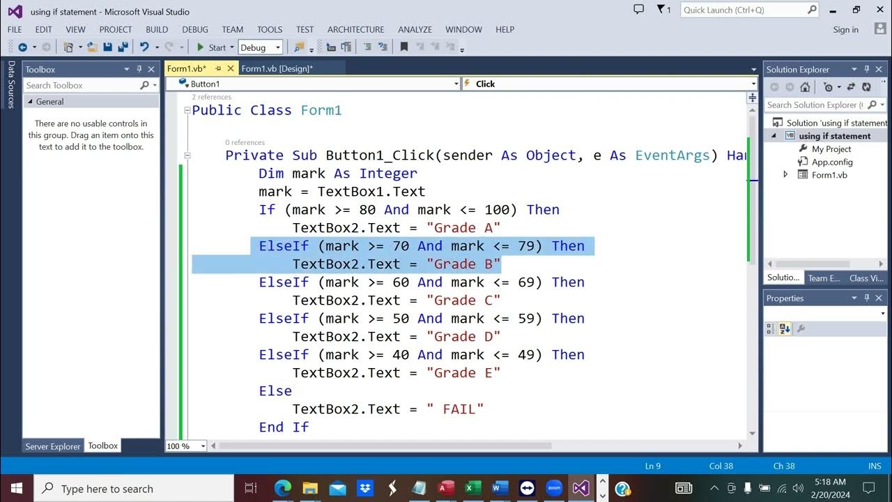 How to use if and elseif statements in vb youtube