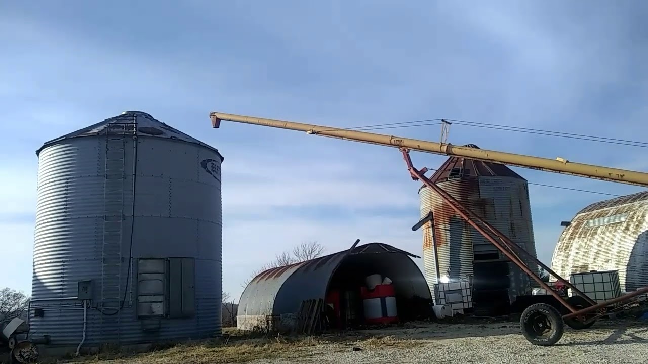 Starting to fill the Butler Grain Bin YouTube