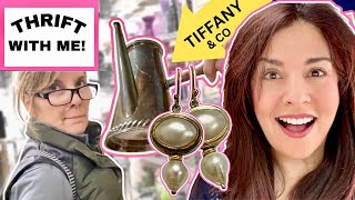 I found Vintage Jewelry & TIFFANY Silver WORTH $1000! Thrift With Me!