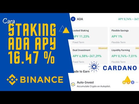 CARA STAKING ADA (CARDANO) DI BINANCE APY 16.47%