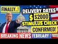 🔥$2000 Stimulus Checks💰ARRIVING Immediately if?🎉+Social Security FEBRUARY Pay Dates📈 SSI,SSDI?✅