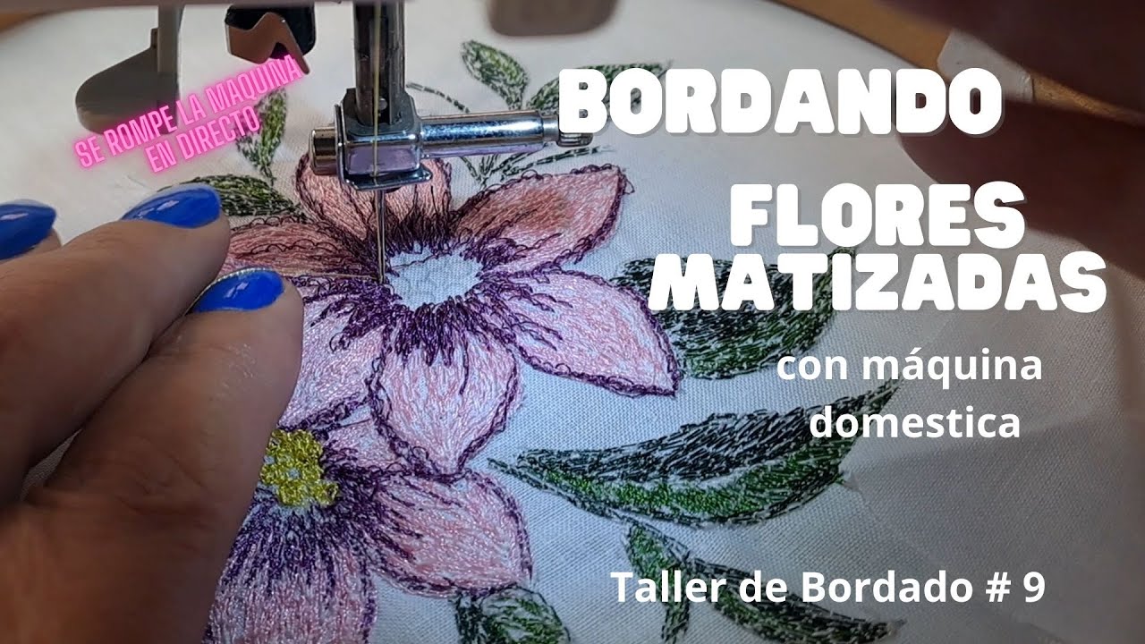 🌼 APRENDE ABORDAR flores Matizadas 🌺🌺 CON CUALQUIER MÁQUINA DE COSER. ❤️by Maria José