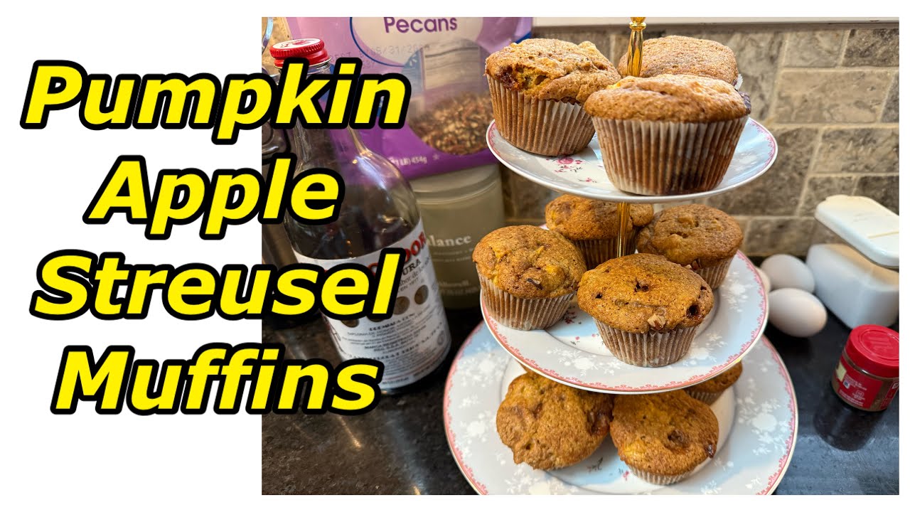 A Great Fall Muffin Recipe - Pumpkin Apple Streusel Muffins - Twisted Mikes