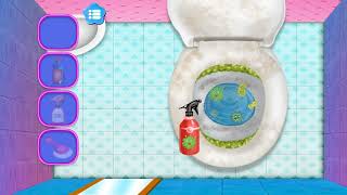 Mainan Anak Perempuan Terbaru : Games Daddy Sweet Little Helper Cleaning Toilet screenshot 1