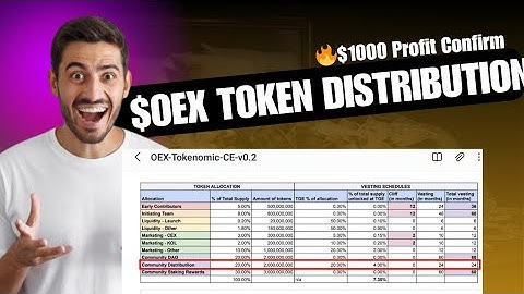 OEX Token Distribution New update