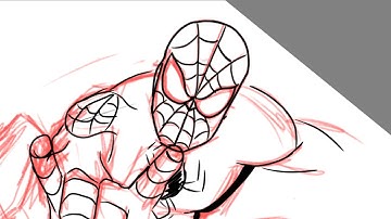 drawing spiderman