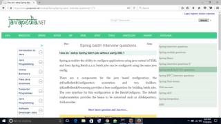 How do I setup Spring batch job without using XML? | javapedia.net