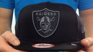 Buy this at
http://www.hatland.com/hats/raiders-fadeout-snapback-black-grey-new-era-24648/
: original fit 9fifty adjustable cotton hat by new era that has si...