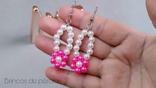 Brincos de pérolas para iniciantes. - YouTube