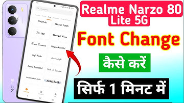 Realme Narzo 80 lite 5g me font style kaise change kare | how to change font style in realme