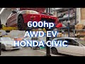 AWD Honda Civic EK Hatchback 600hp EV