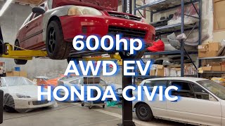 AWD Honda Civic EK Hatchback 600hp EV