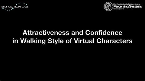 IEEE VR 2020: Attractiveness and Confidence in Walking Style of Male and Female Virtual Characters