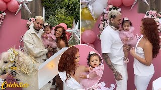 Chris Diamond Brown Celebrate Daughter Lovelys First Birthday 