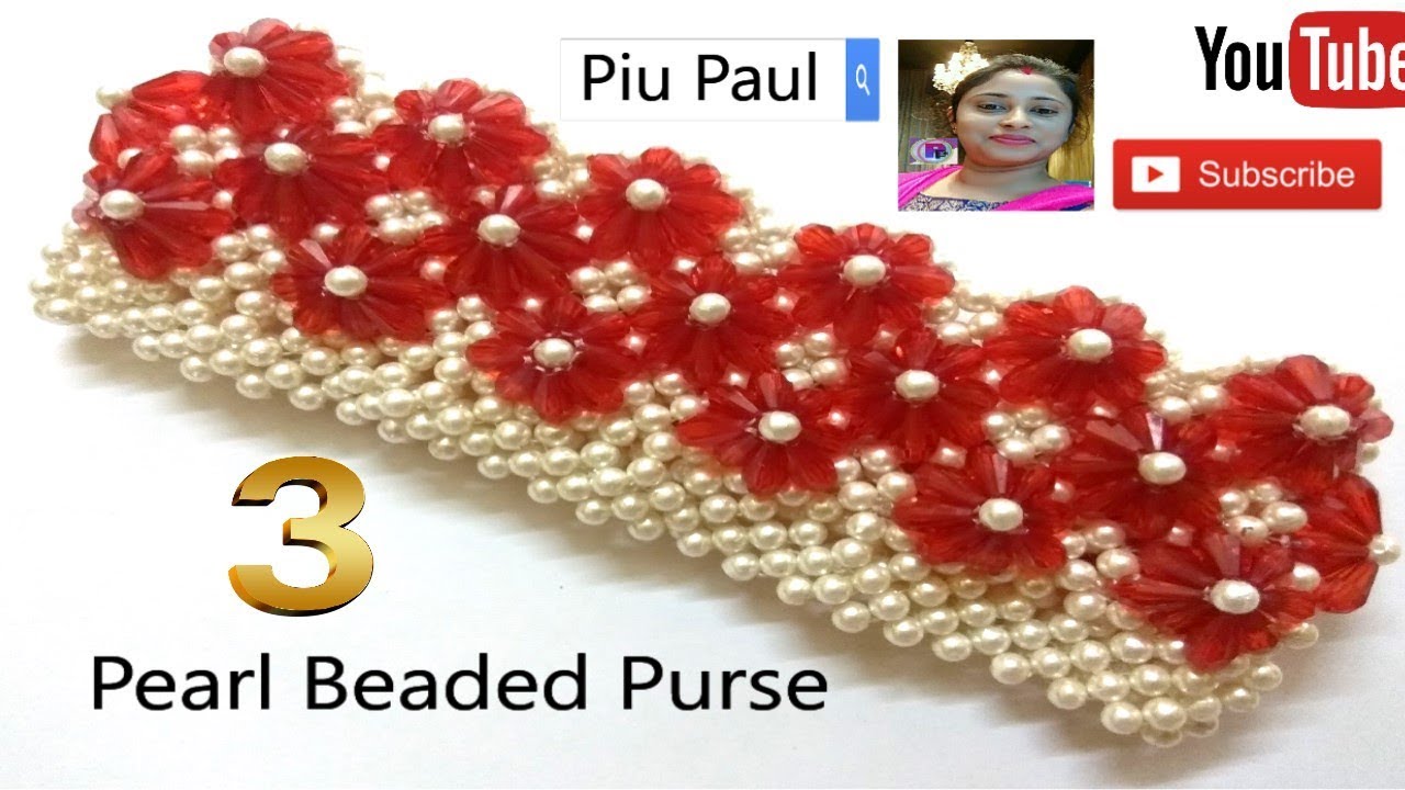 HOW TO MAKE A PEARL BEADED BAG//HOW TO MAKE A BEADED BAG /BEADED BAG  TUTORIAL/HOW TO MAKE A BEAD BAG - YouTube