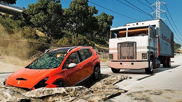 BeamNG Drive - Realistic Car Crashes | Road Potholes