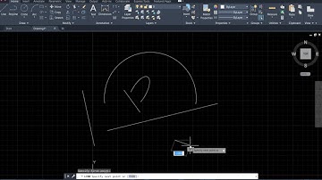AutoCAD 2021 Tutorial: Dynamic Input and Object Snap: (VIII) Extension object snap tool
