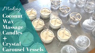 Making Coconut Wax Massage Candles | With @Sixteen Seventeen Wholesale Candle Glass and Wik_it