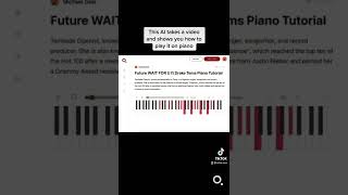 Future WAIT FOR U ft Drake, Tems (Piano Tutorial)