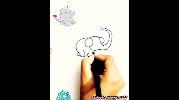 How to draw an elephant 🐘#shorts #viralshorts #ytshorts #art #drawing #tiktok #viral #tutorial #bts