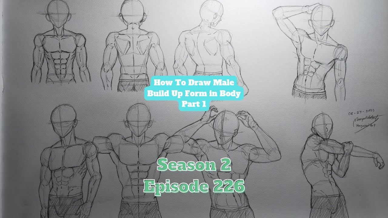 How To Draw Male Build Up Forms in Body Part 1 S.2 #226 - YouTube