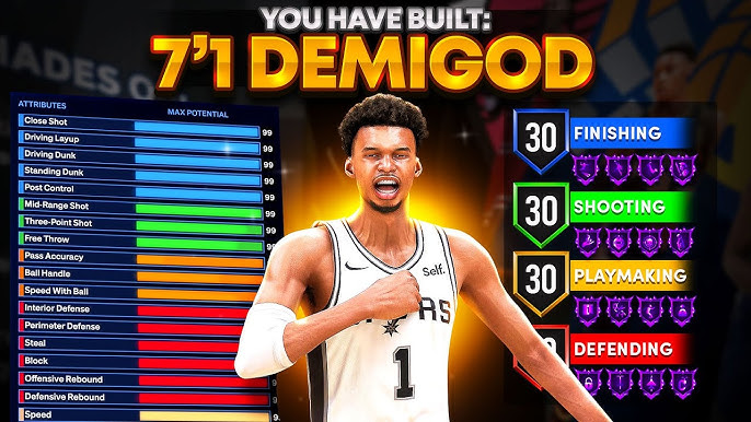 NEW* RARE 2-WAY GLUE GUY BUILD IN NBA 2K24! SUPER RARE OVERPOWERED DEMIGOD  BUILD WITH CONTACT DUNKS 