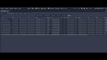 Godot tool json to table preview