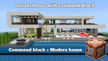 How to build a house in Minecraft using Command block ( modern house with swimming pool )