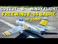 Freewing f86 sabre 80mm high performance 1920 kv inrunner  cg test  windy bad touchngo 4k