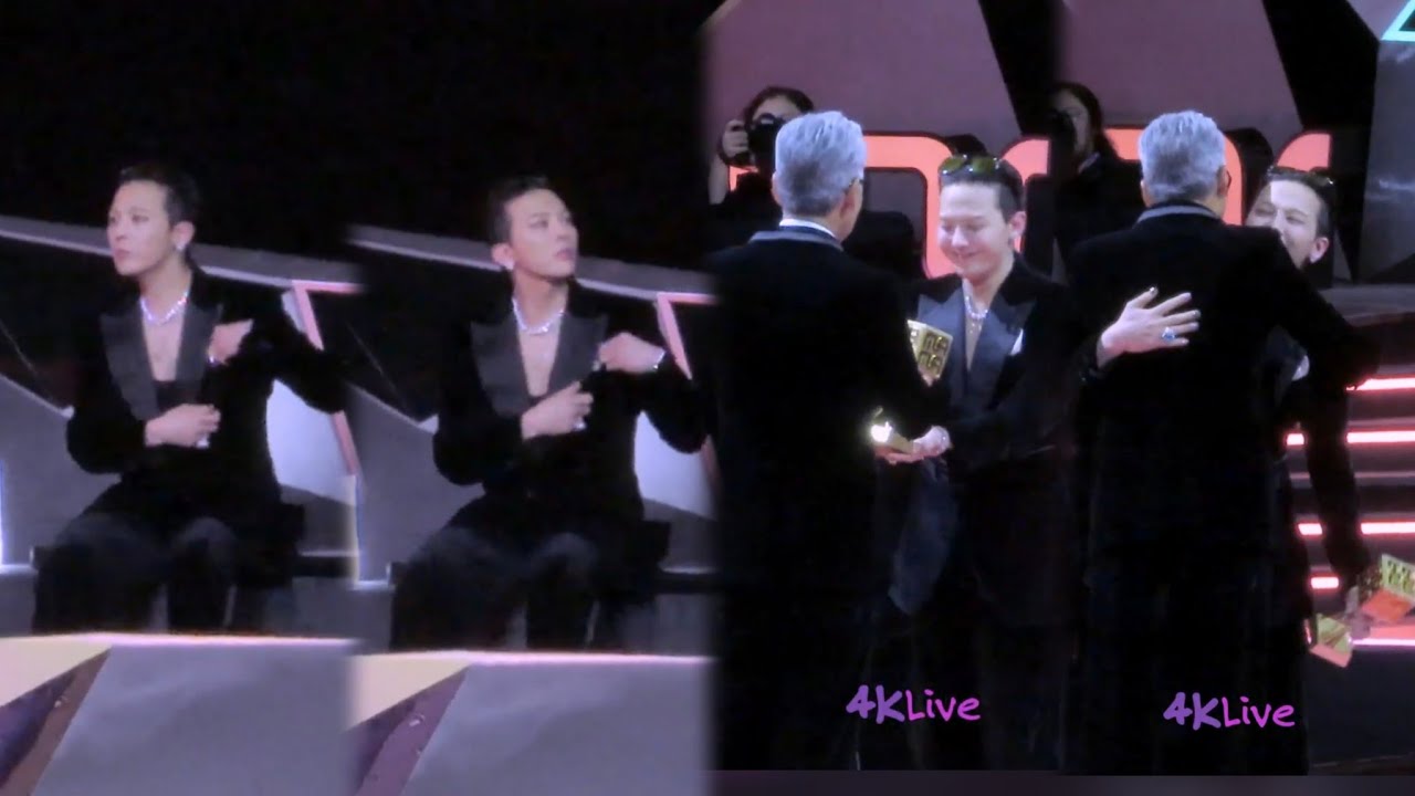지디 & 주윤발 | GDRAGON 지드래곤 at Guest Seat before Receiving Award from Chow Yun Fat  - MAMA Day2 251129