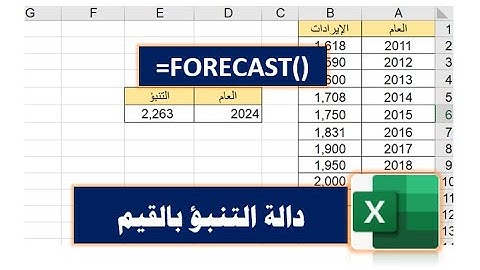 التنبؤ بالقيم في برنامج الإكسيل| شرح مبسط لدالة Forecast.