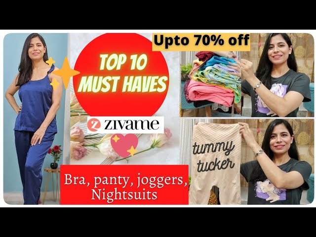 Zivame (70% off) Sale Haul l 10 Must have- Bra, Panty, Shapewear, Night  Suit, Joggers l Dream Simple 