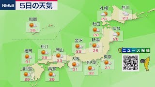 ６月５日の天気