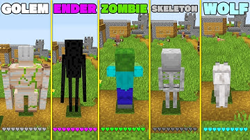 Minecraft HOW to play ZOMBIE ENDERMAN CREEPER GOLEM ALL EPISODE in Minecraft NOOB VS PRO