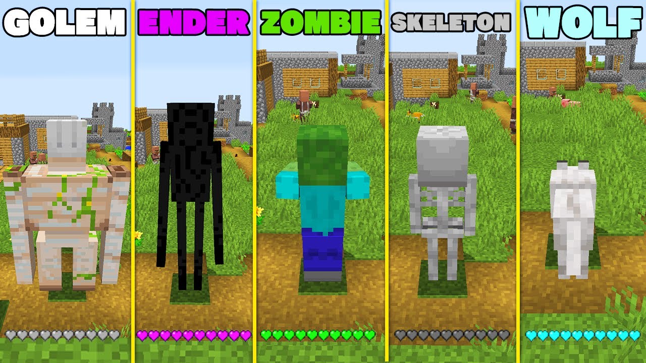 Minecraft HOW to play ZOMBIE ENDERMAN CREEPER GOLEM ALL EPISODE in ...