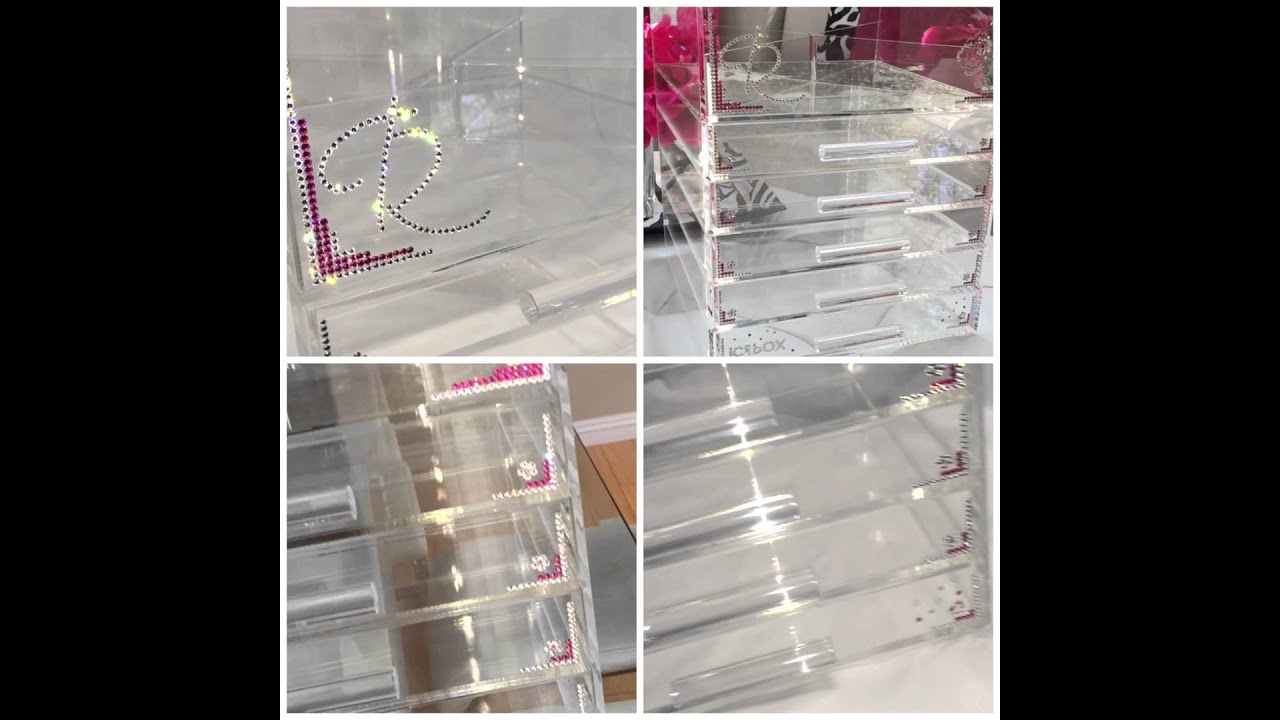 ICEbOX Luxury MaKeup Organizer Dripping in Swarovski YouTube