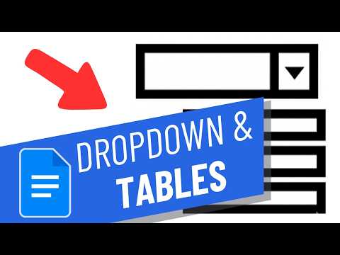 Dropdown and Table templates in Google Docs