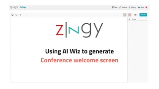 Generative AI  (LLM/GPT) : Using AI Wiz to generate Conference welcome screen