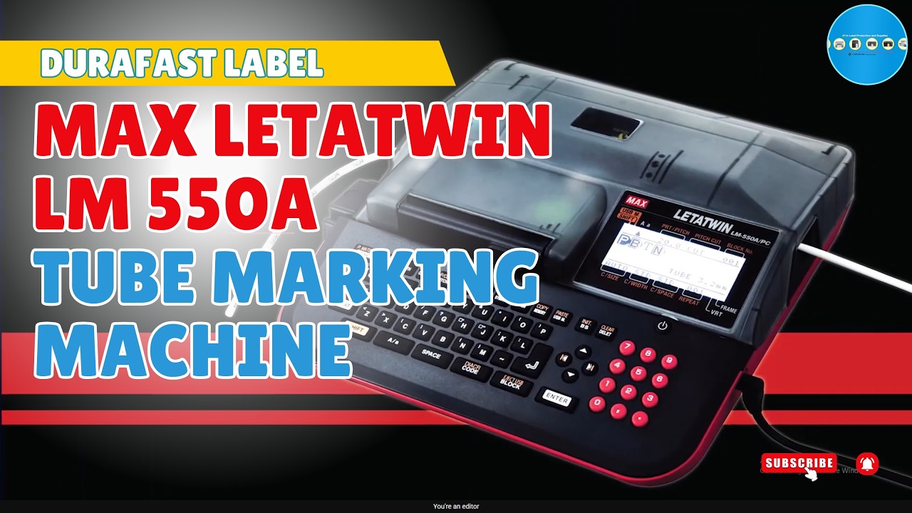 MAX Letatwin LM 550A Tube Marking Machine | DuraFast Label - YouTube