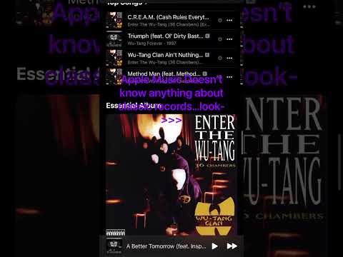 Apple Music Doesn T Know About Real Music Apple Applemusic Taylorswift Wutang Spotify