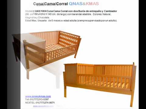Cunas camas convertibles catalogo qnas&kmas.wmv youtube Cama cuna transformable