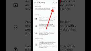 Chrome Me Auto Verify ON Kaise Kare? 😱 Safe Browsing Trick#googlechrome #chrometips#browsersecurity
