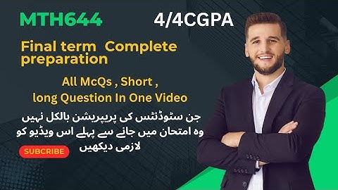 Mth644 Final term Complete Preparation. Mth 644 Final term Complete Preparation.